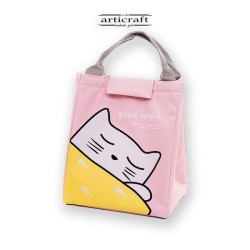 Lunch bag " Good Night" με χρατς, Γάτα (G341)