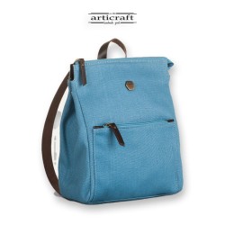 Σακίδιο MiniBoxy Backpack Burban με Κερωμένο Καμβά και Δέρμα (T147)