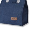 Lunch bag μπλε με χρατς και χερούλια (G451)