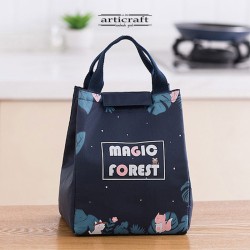 Lunch bag "Magic Forest" με χρατς, μπλε σκούρο (G456)