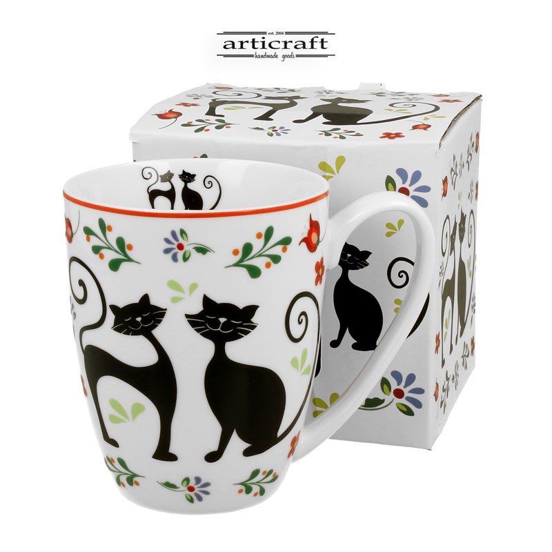 Κεραμική Κούπα 380ml, με σχέδιο "Cats" Artist Duo-Gift (G602)