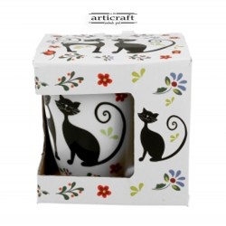 Κεραμική Κούπα 380ml, με σχέδιο "Cats" Artist Duo-Gift (G602)