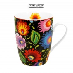 Κεραμική Κούπα 380ml, με σχέδιο "Flowers Etnic" Artist Duo-Gift (G606)