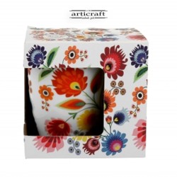 Κεραμική Κούπα 380ml, με σχέδιο "Flowers" Artist Duo-Gift (G607)