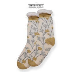 Κάλτσες - Παντόφλες με Επένδυση Γούνα και Αντιολισθητικό Πάτο (G616)