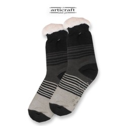 Κάλτσες - Παντόφλες με Επένδυση Γούνα και Αντιολισθητικό Πάτο (G649)