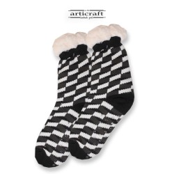 Κάλτσες - Παντόφλες με Επένδυση Γούνα και Αντιολισθητικό Πάτο (G650)