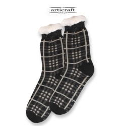 Κάλτσες - Παντόφλες με Επένδυση Γούνα και Αντιολισθητικό Πάτο (G651)