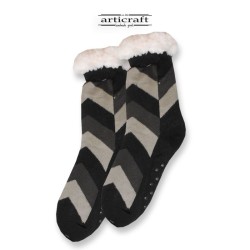 Κάλτσες - Παντόφλες με Επένδυση Γούνα και Αντιολισθητικό Πάτο (G652)