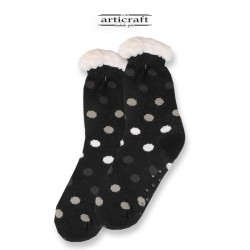 Κάλτσες - Παντόφλες με Επένδυση Γούνα και Αντιολισθητικό Πάτο (G653)