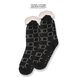 Κάλτσες - Παντόφλες με Επένδυση Γούνα και Αντιολισθητικό Πάτο (G654)