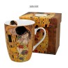 Κεραμική Κούπα 380ml, με σχέδιο "THE KISS Brown by Gustav Klimt" Artist Duo-Gift (G724)
