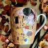 Κεραμική Κούπα 380ml, με σχέδιο "THE KISS Brown by Gustav Klimt" Artist Duo-Gift (G724)