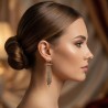 Σκουλαρίκια Elegant ΧρυσόΜαυρα κρεμαστά (E359)