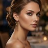 Σκουλαρίκια Elegant αφηρημένα μισοφέγγαρα, κρεμαστά (E371)