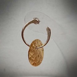 Σκουλαρίκια Elegant χρυσοί κύκλοι, καρφωτά (E376)