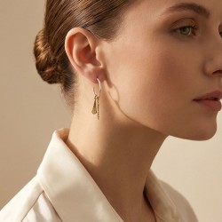 Σκουλαρίκια Elegant κύκλος με γραμμές, καρφωτά (E377)