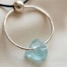 Κολιέ Elegant Ασημένιο, κύκλος με χάντρα (Ε378)
