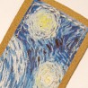 Χειροποίητος δερμάτινος σελιδοδείκτης "Starry Night", με εκτύπωση (D005)