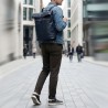Μεσαία Τσάντα Πλάτης από δερματίνη, μπλε χρώμα  (T237)