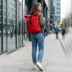 Μεσαία Τσάντα Πλάτης Αδιάβροχη κόκκινη με καπάκι (T243)
