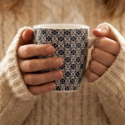 Κεραμική Κούπα 380ml με σχέδιο, "Pattern Flowers" (G780)