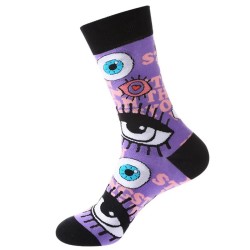 Κάλτσες Funky Socks "Purple Eye" (S011)