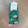 Κάλτσες Funky Socks "Green and Pink Floral" (S026)