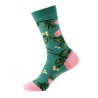 Κάλτσες Funky Socks "Green and Pink Floral" (S026)