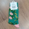 Κάλτσες Funky Socks "Green and Pink Floral" (S026)