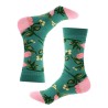 Κάλτσες Funky Socks "Green and Pink Floral" (S026)