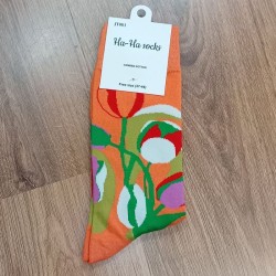 Κάλτσες Funky Socks "Flowers on peach" (S027)