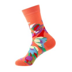 Κάλτσες Funky Socks "Flowers on peach" (S027)