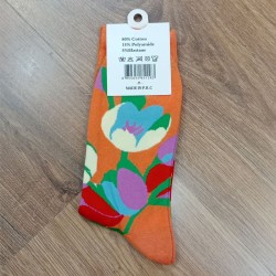 Κάλτσες Funky Socks "Flowers on peach" (S027)