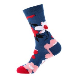 Κάλτσες Funky Socks "Red and White Flowers" (S028)