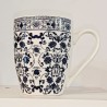 Κεραμική Κούπα 380ml με σχέδιο, "White Pattern Flowers" (G783)