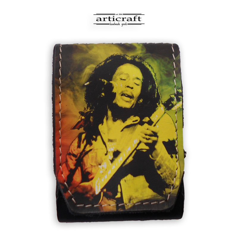 Δερμάτινη θήκη για τσιγάρα "Bob Marley" (A523)