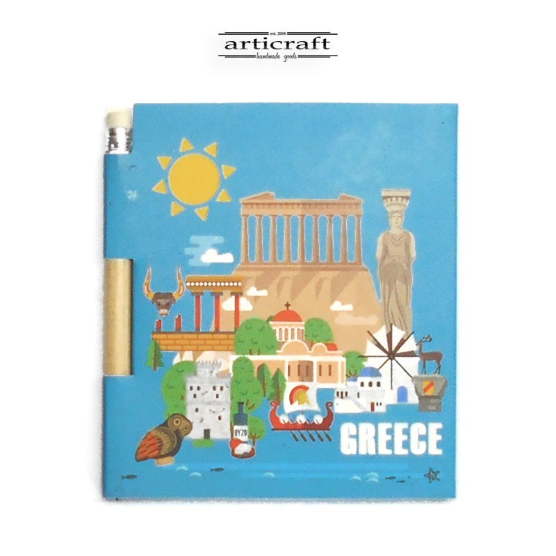 Σημειωματάριο με μολύβι "Greece" (G030)